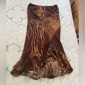 Cheetah print maxi skirt